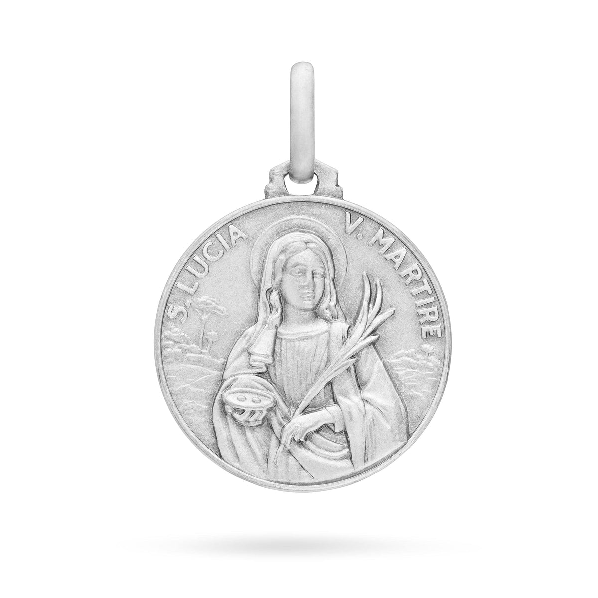 Sterling Silver medal of Saint Lucy
