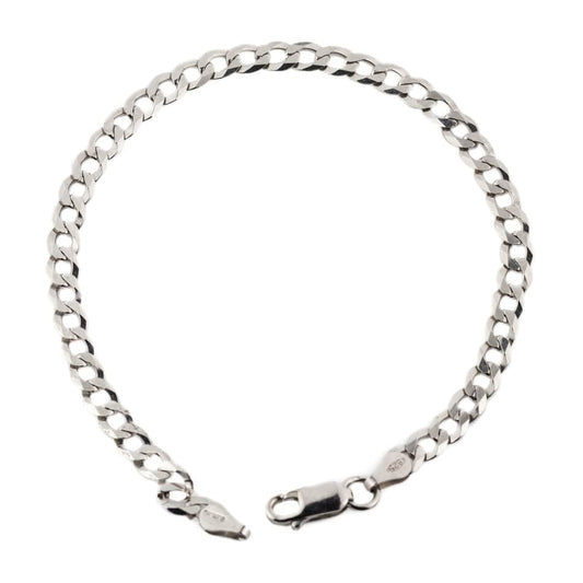 Sterling Silver Men's Curb Chain Bracelet