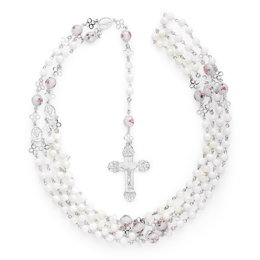 Sterling Silver Miraculous Mary Wedding Rosary