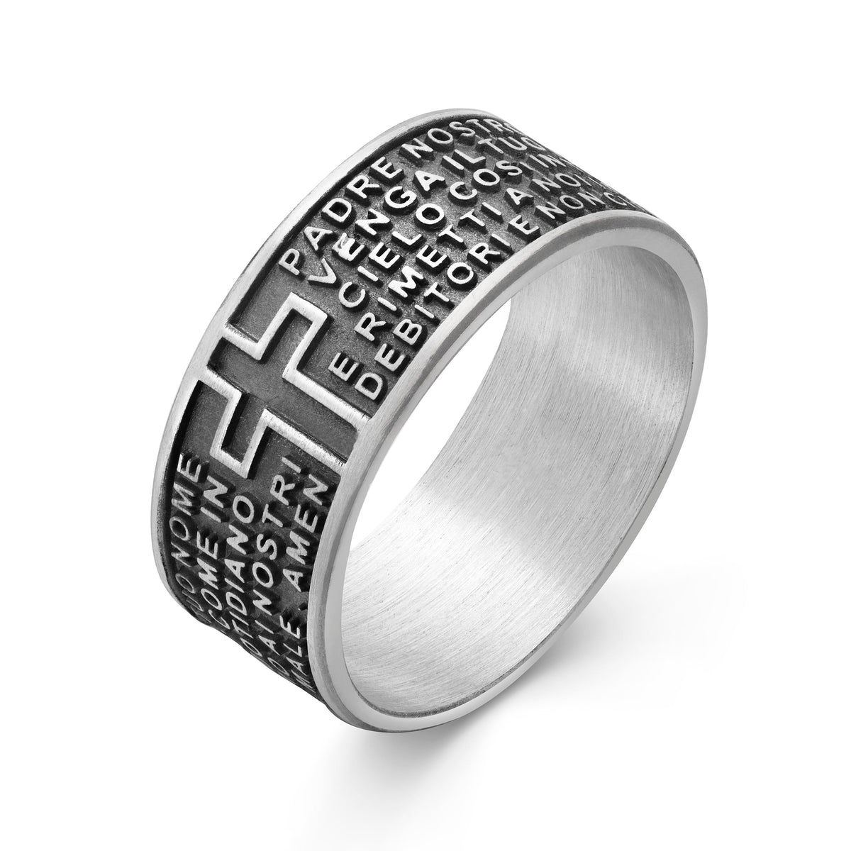 Sterling Silver "Our Father" Ring