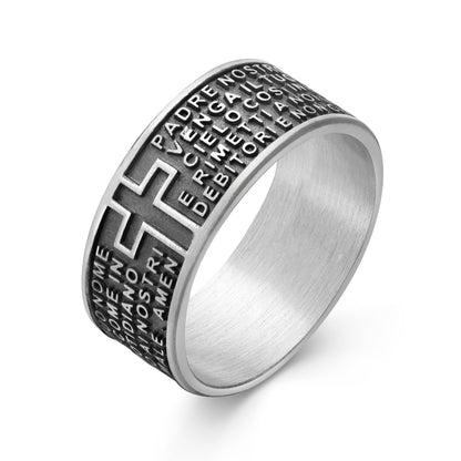Sterling Silver "Our Father" Ring
