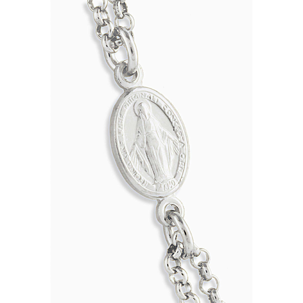 STERLING SILVER PLATED 3 MM BEADS NECKLACE