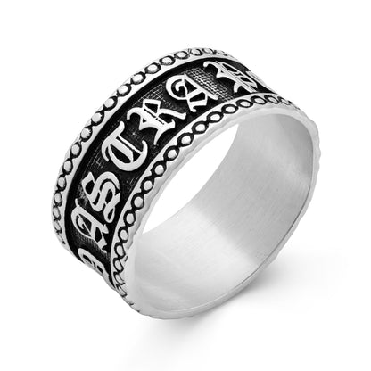 Sterling Silver Ring With "Per Aspera Ad Astra"