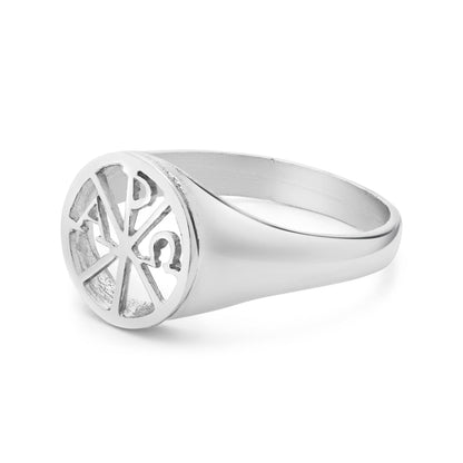 Sterling Silver Ring With the Chi Rho