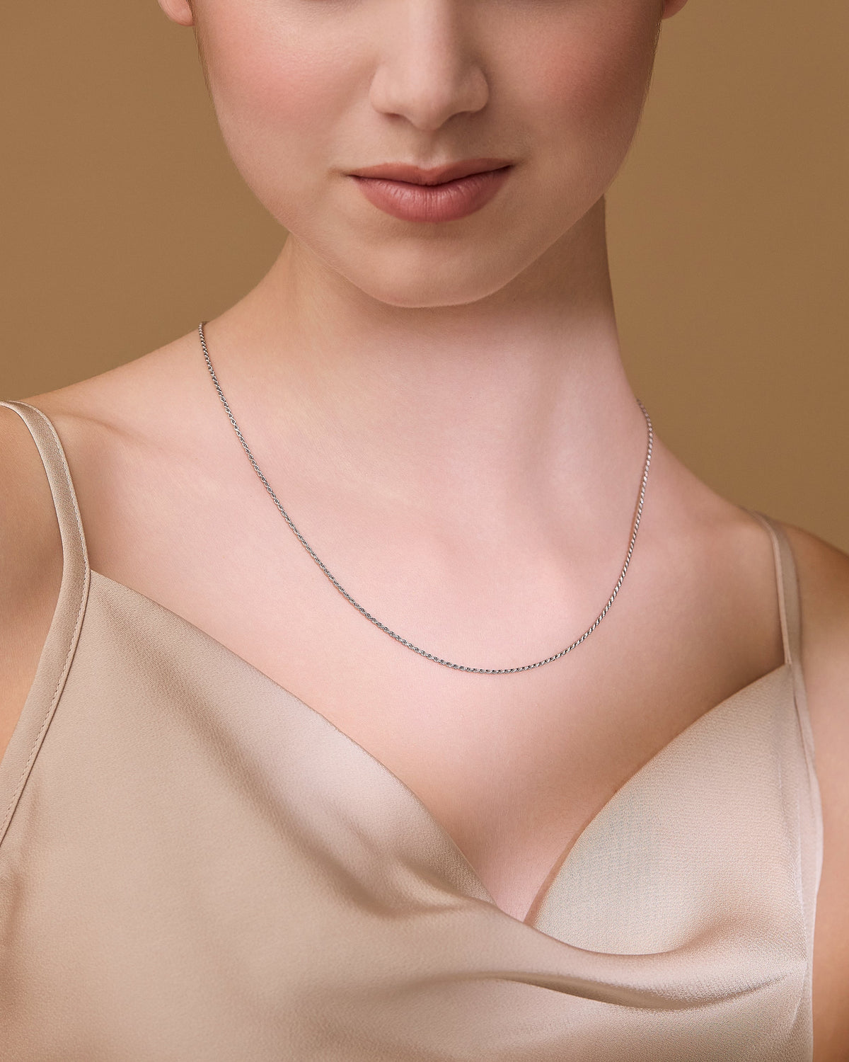 Sterling Silver Rope Chain Necklace