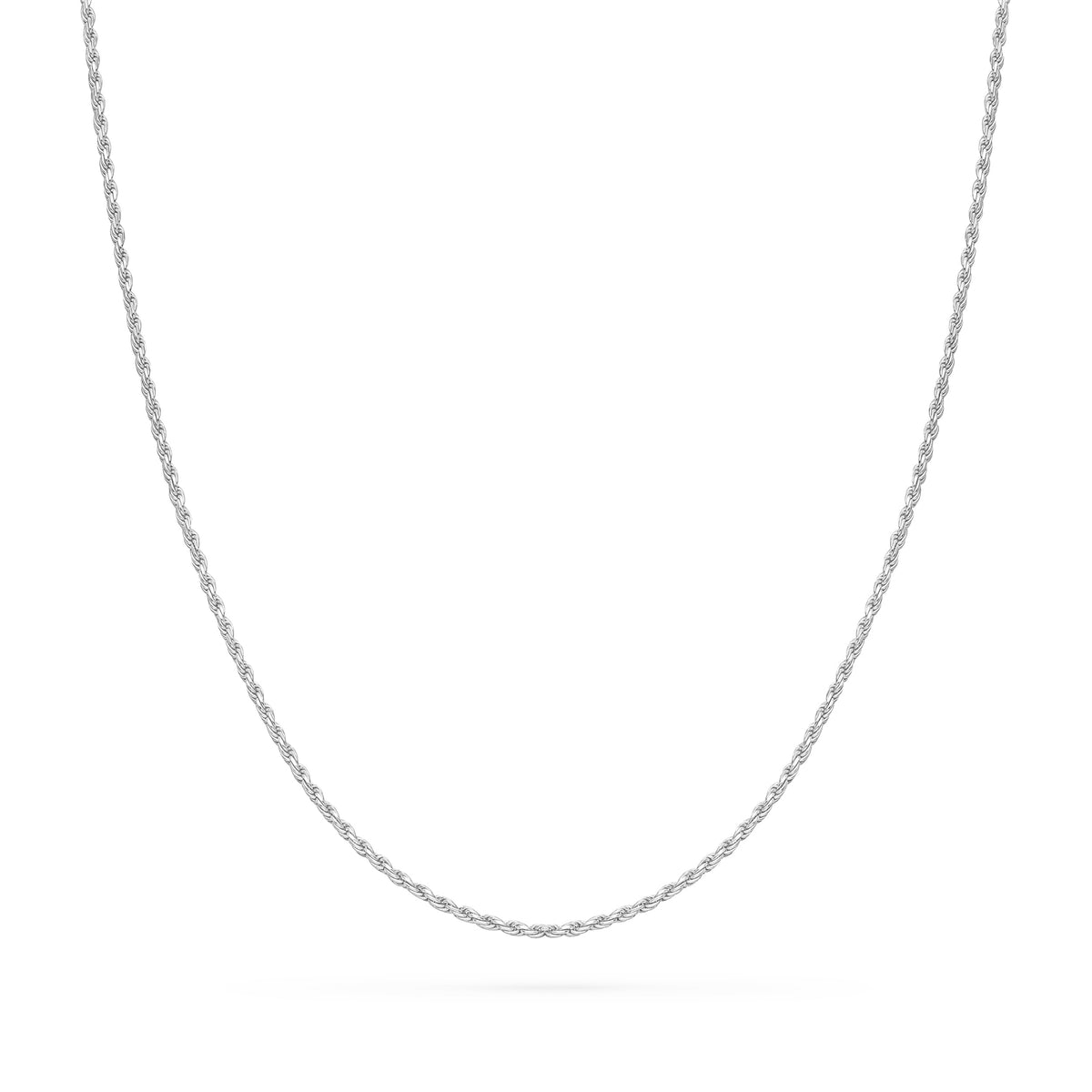 Sterling Silver Rope Chain Necklace