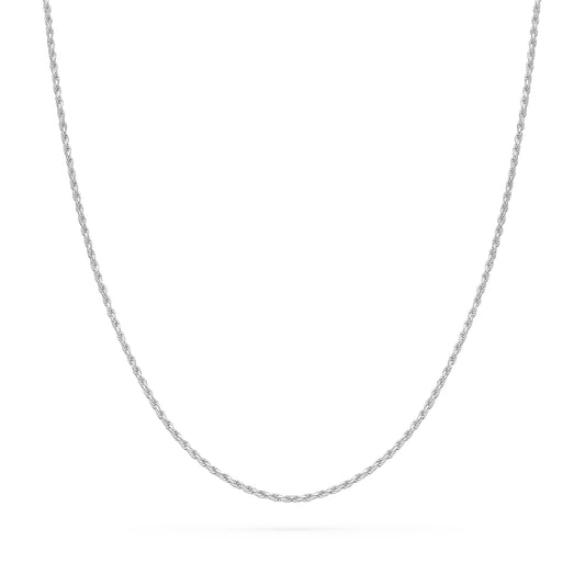 Sterling Silver Rope Chain Necklace