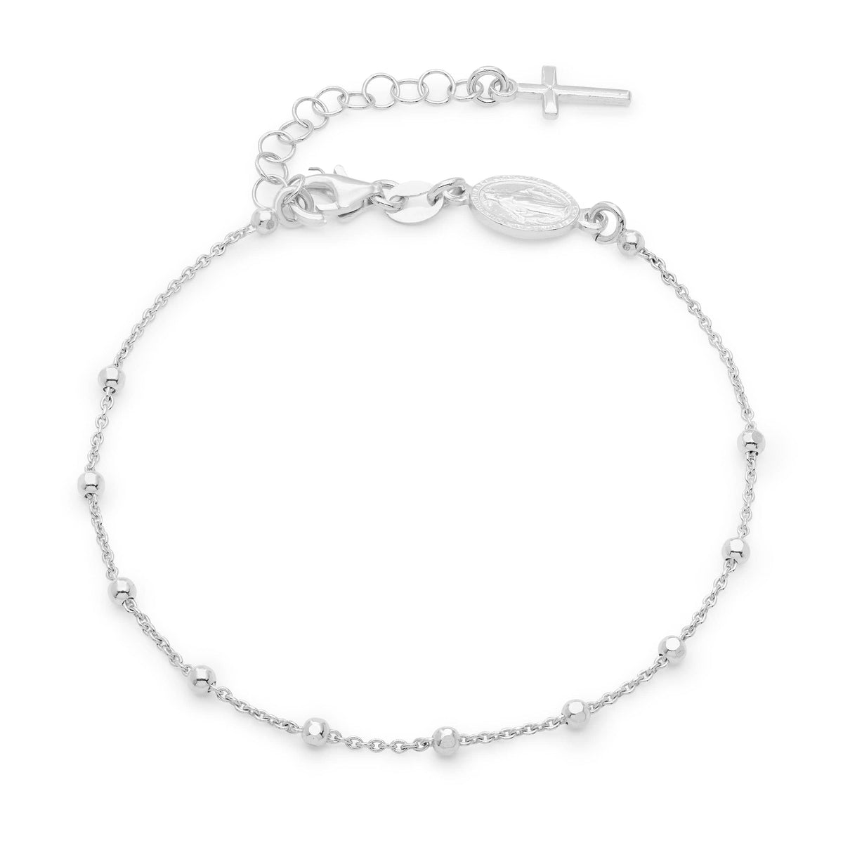 Sterling Silver Rosary Bracelet