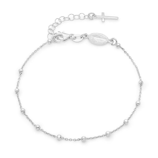 Sterling Silver Rosary Bracelet