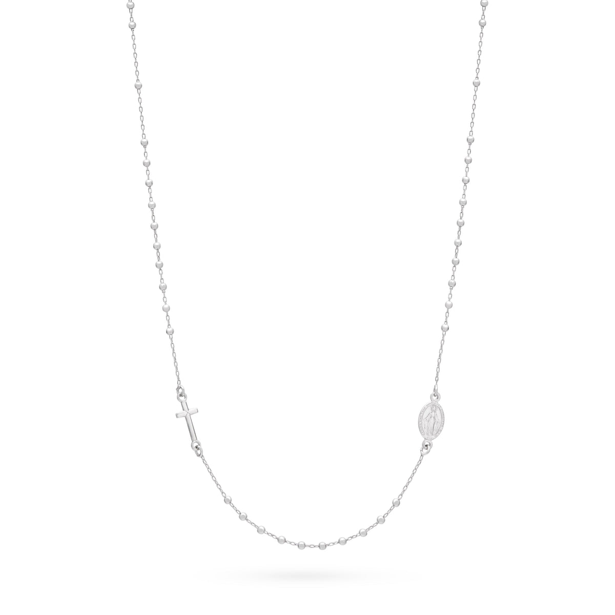 Sterling Silver Rosary Necklace