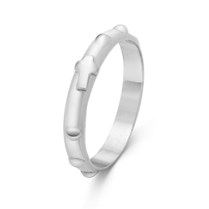 Sterling Silver Rosary Ring