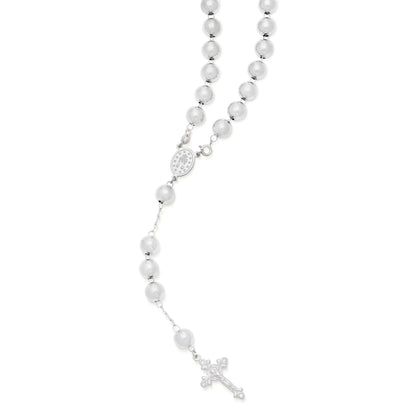 Sterling Silver Rosary with Large Beads