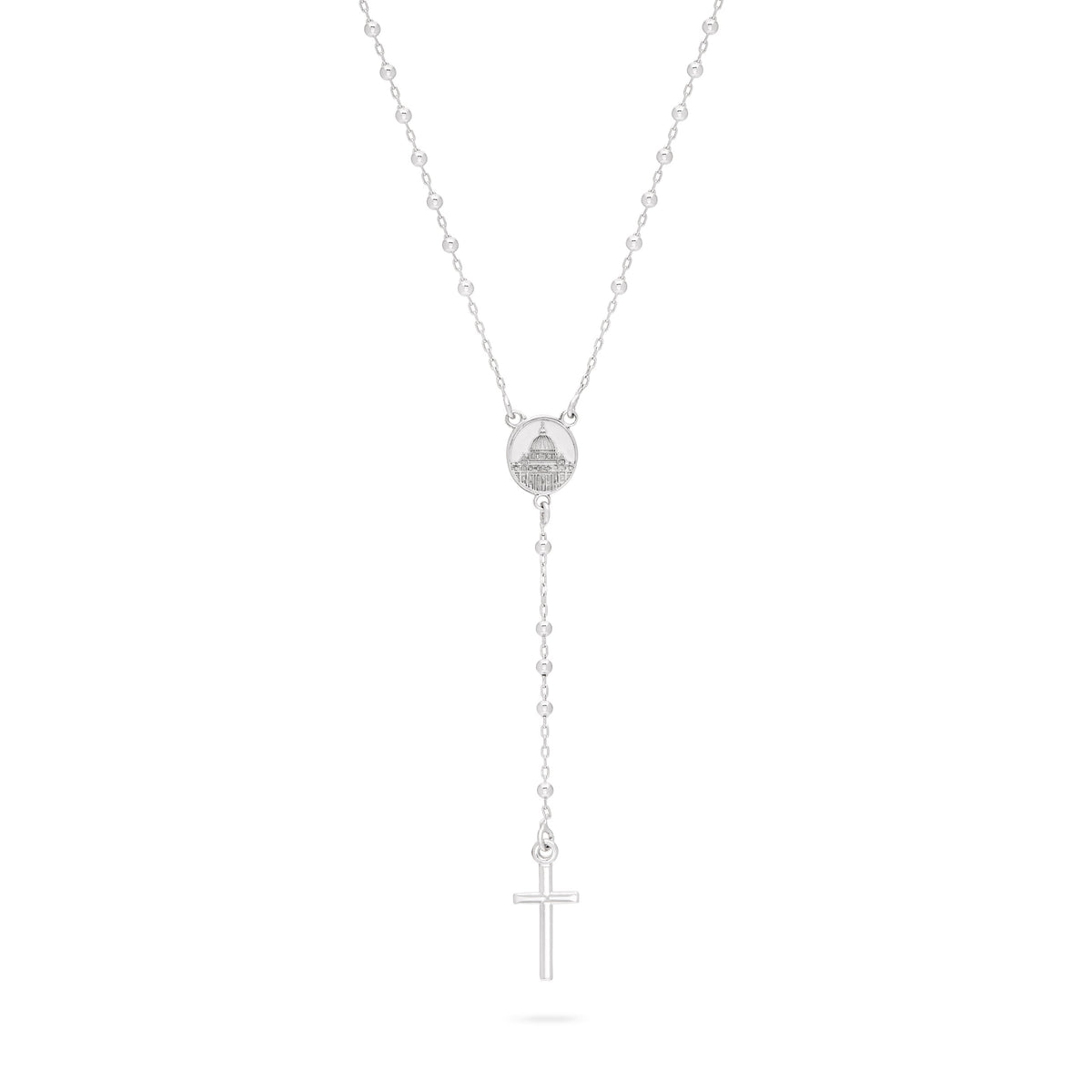 Sterling Silver Rosary with St. Peter's Basilica