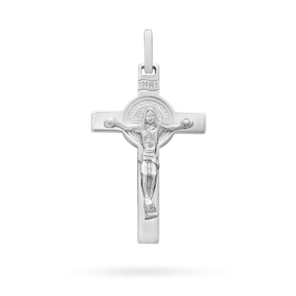 Sterling Silver Saint Benedict Crucifix Pendant