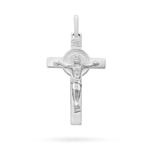 Sterling Silver Saint Benedict Crucifix Pendant