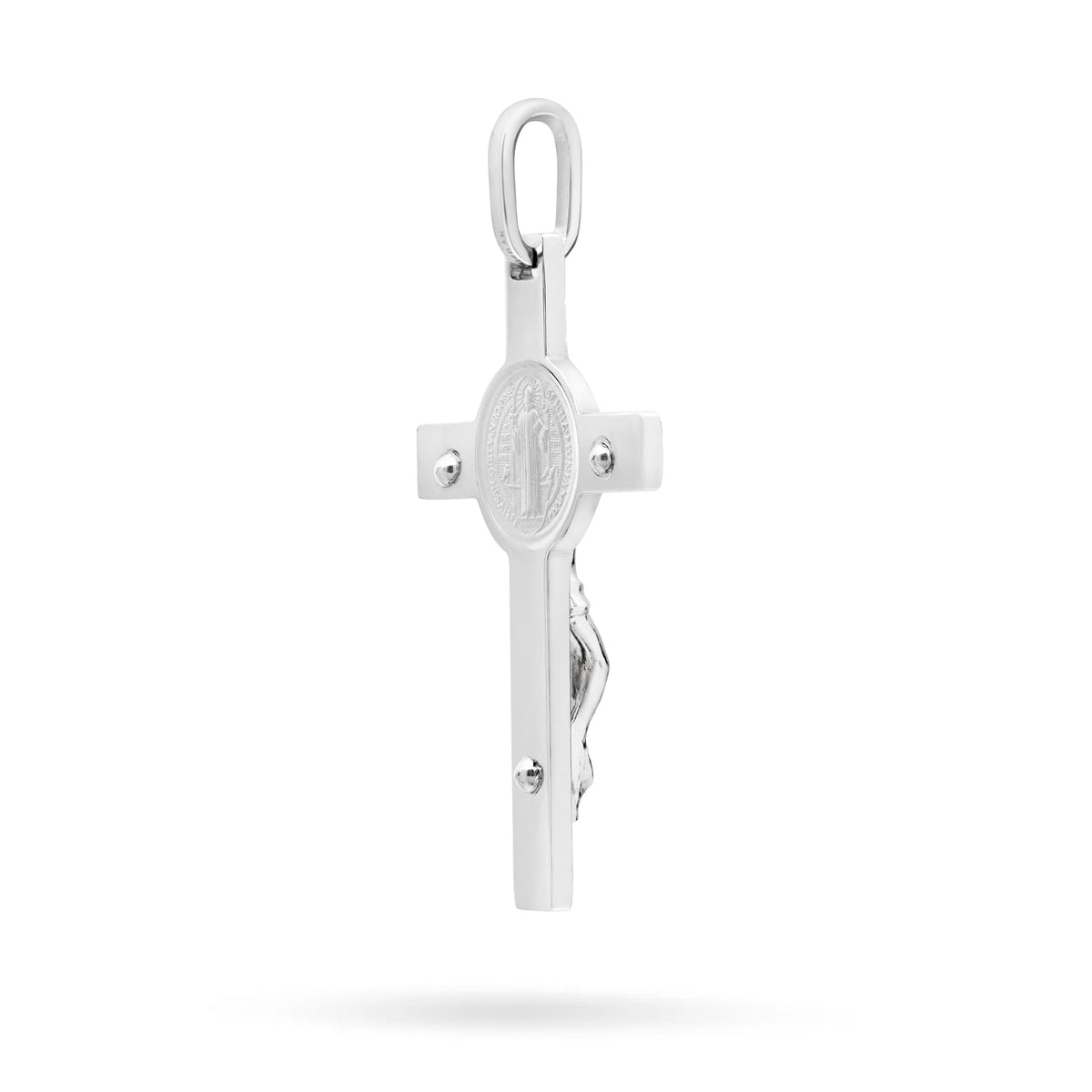 Sterling Silver Saint Benedict Crucifix Pendant