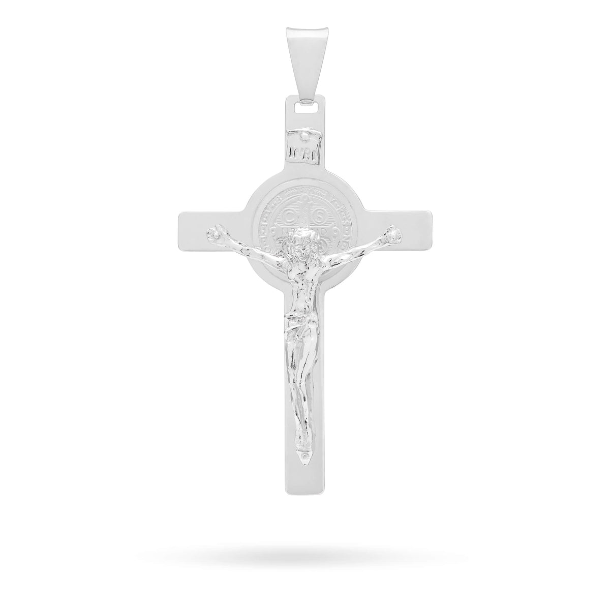 Sterling Silver Saint Benedict Pendant Crucifix