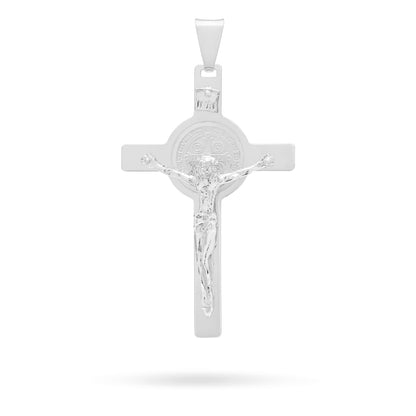 Sterling Silver Saint Benedict Pendant Crucifix