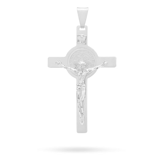 Sterling Silver Saint Benedict Pendant Crucifix