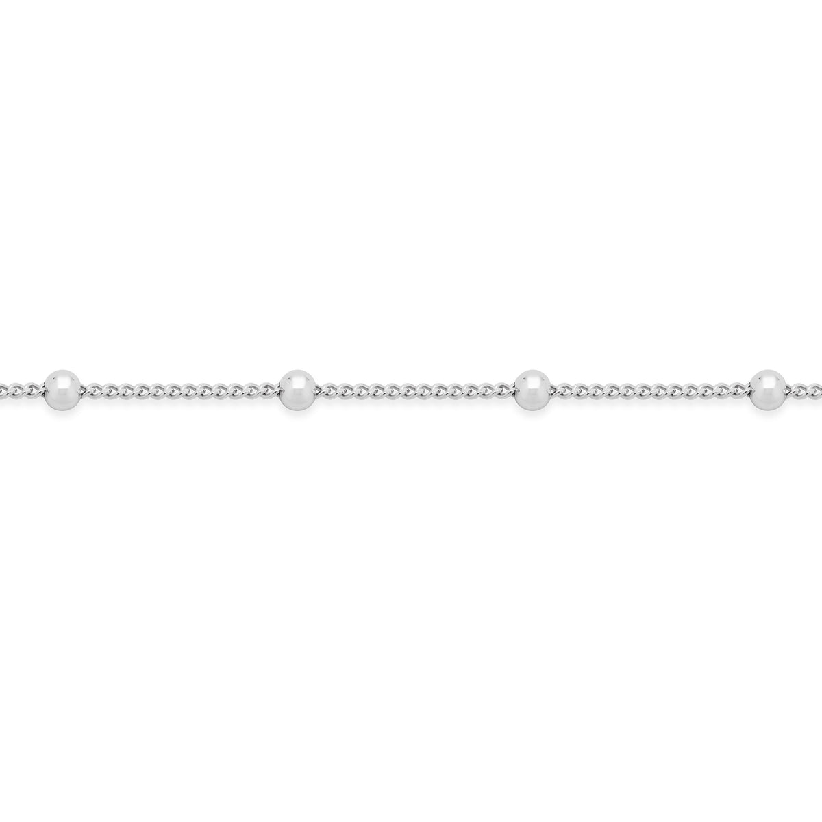Sterling Silver Satellite Curb Chain Necklace
