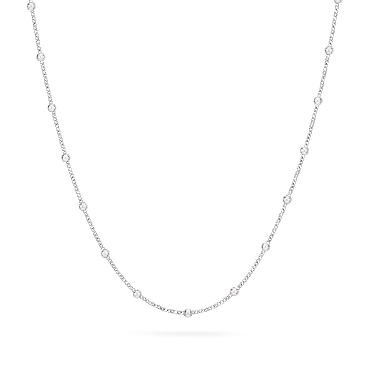 Sterling Silver Satellite Curb Chain Necklace