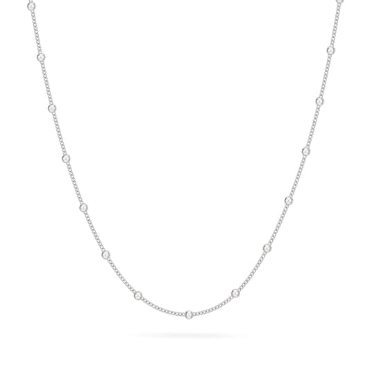 Sterling Silver Satellite Curb Chain Necklace