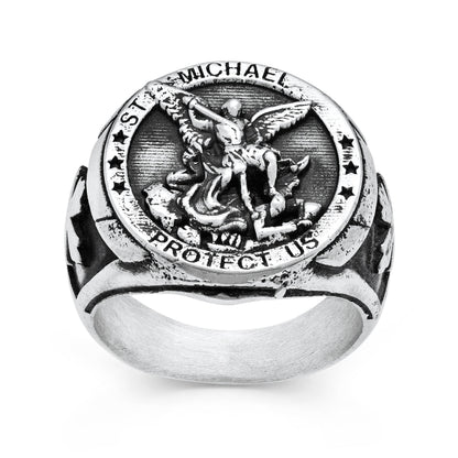 Sterling Silver St. Michael Ring