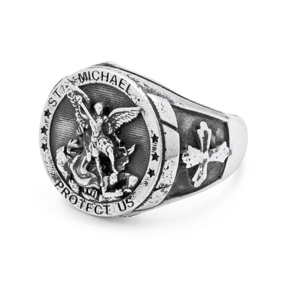 Sterling Silver St. Michael Ring