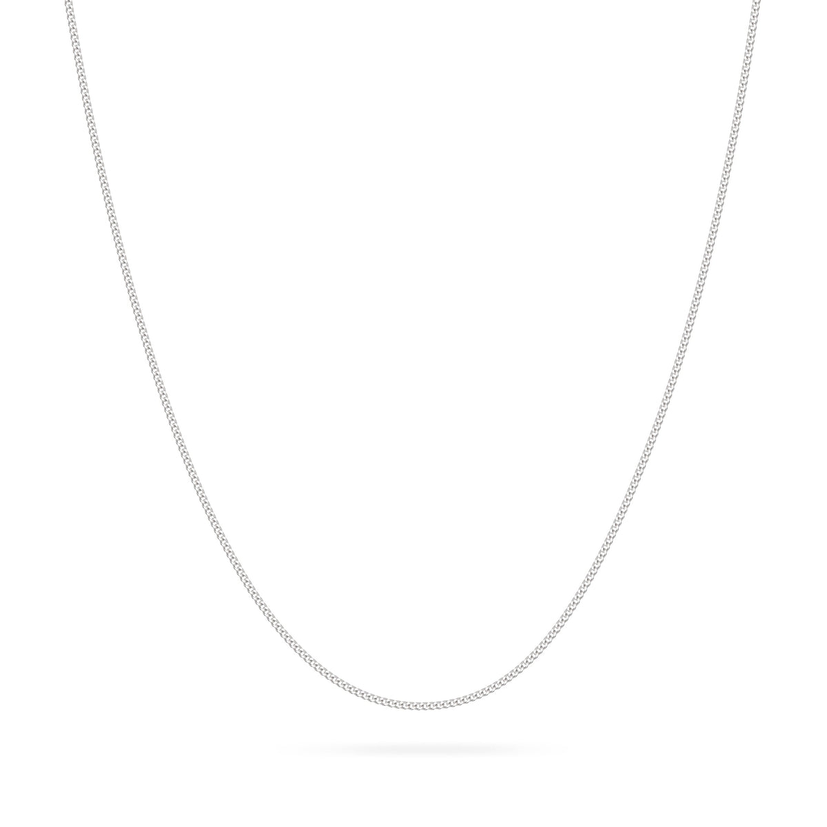 Sterling Silver Thin Curb Chain Necklace