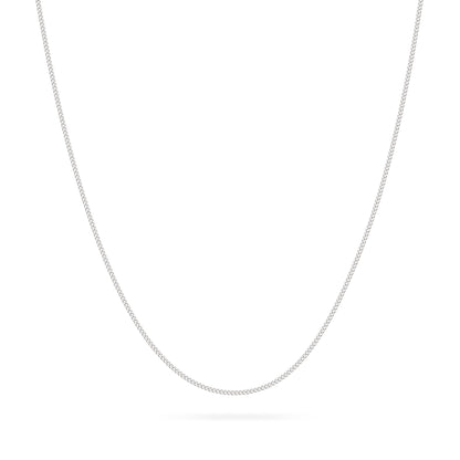 Sterling Silver Thin Curb Chain Necklace