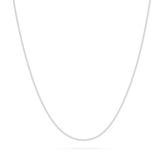 Sterling Silver Thin Curb Chain Necklace