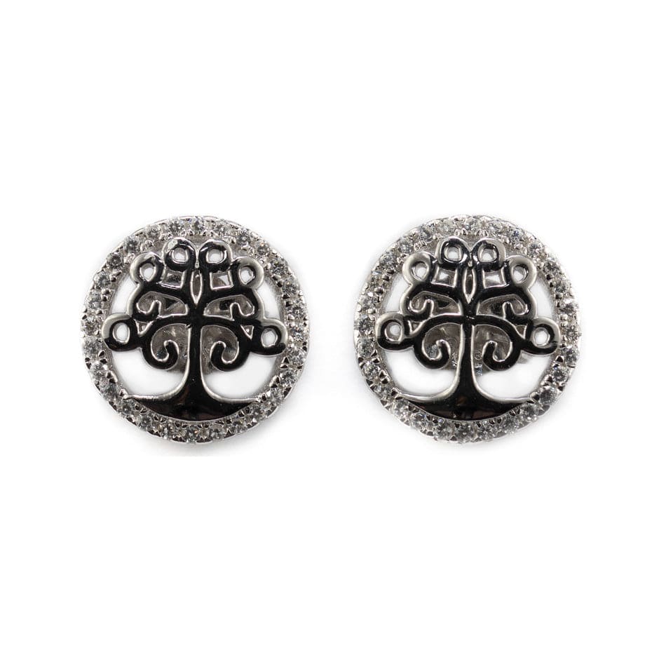 Sterling Silver Tree of Life Earrings