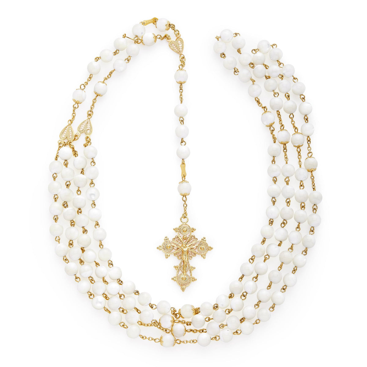 Gold-Plated Sterling Silver Wedding Rosary