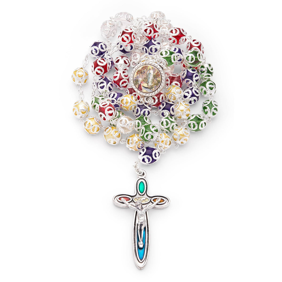 The World Missionary Rosary with Holy Water center medal