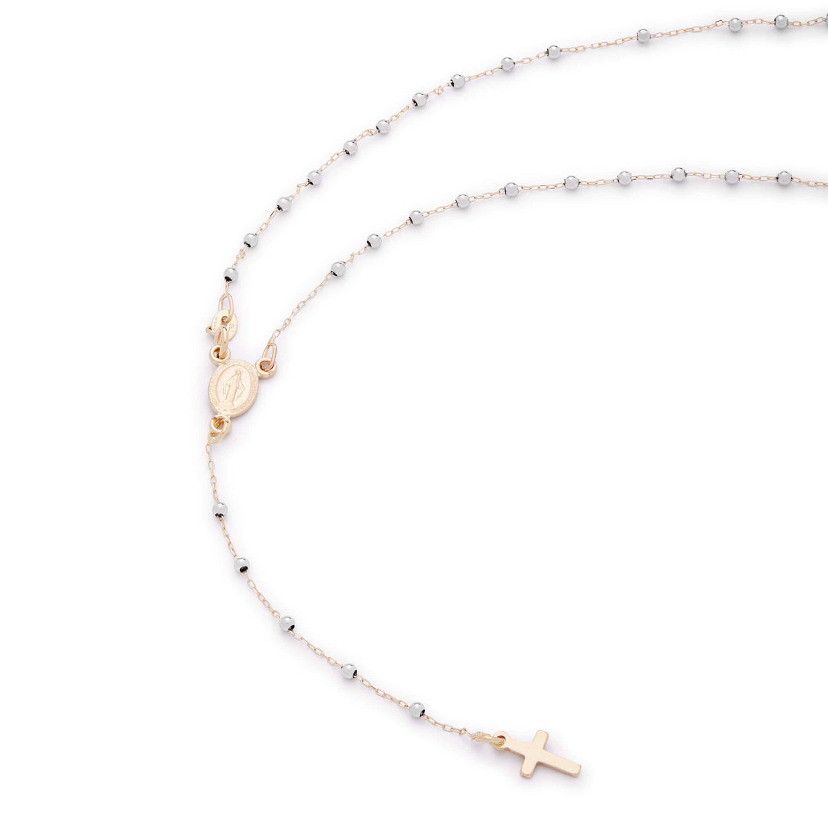 Two Tone Gold Rosary Beads