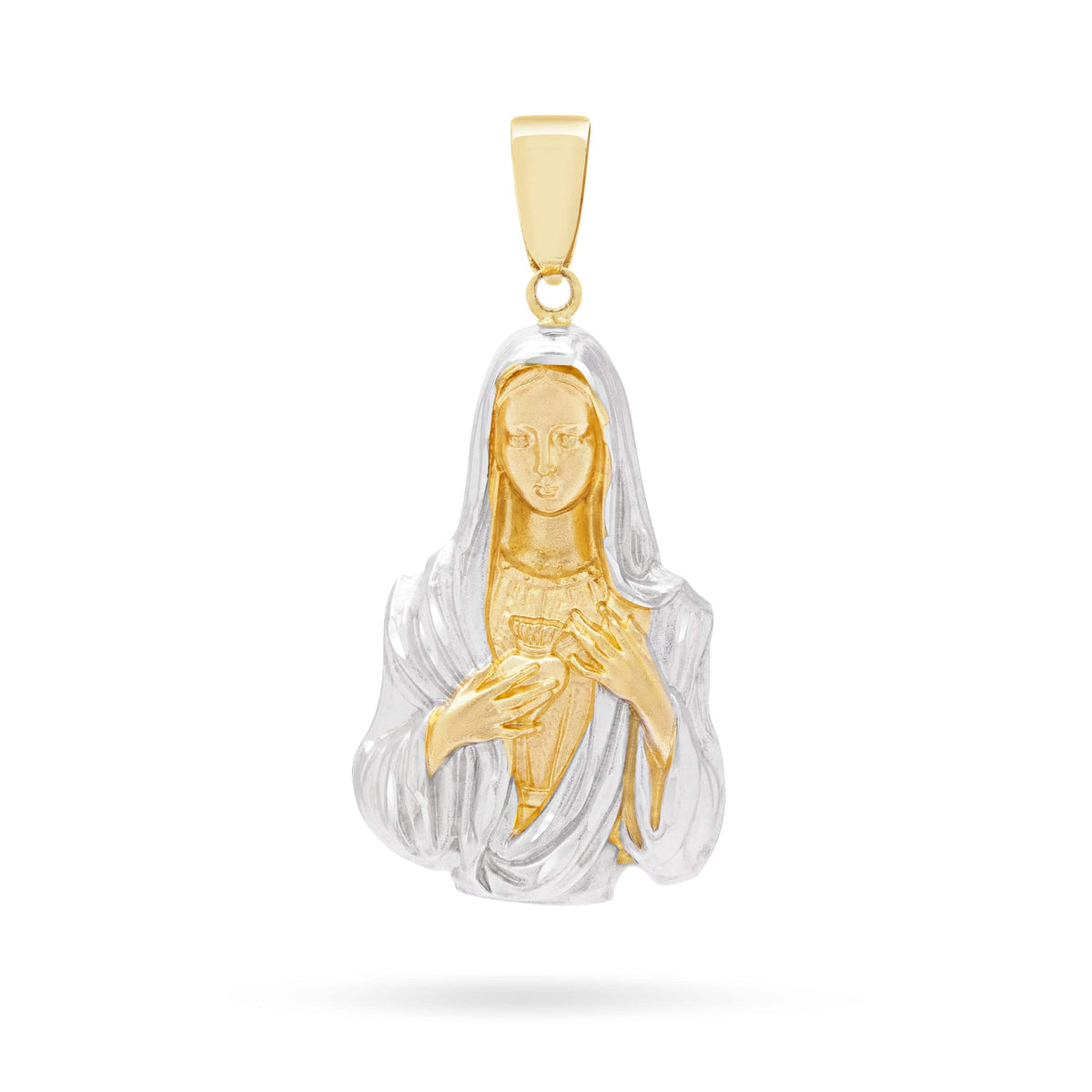 Two Tone Sacred Heart of Mary Gold Medal