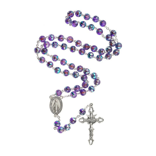Violet Bohemian Crystal Rosary
