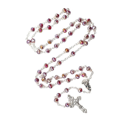 Virgin Mary with Jesus Rosary in Hot Air Balloon Beads
