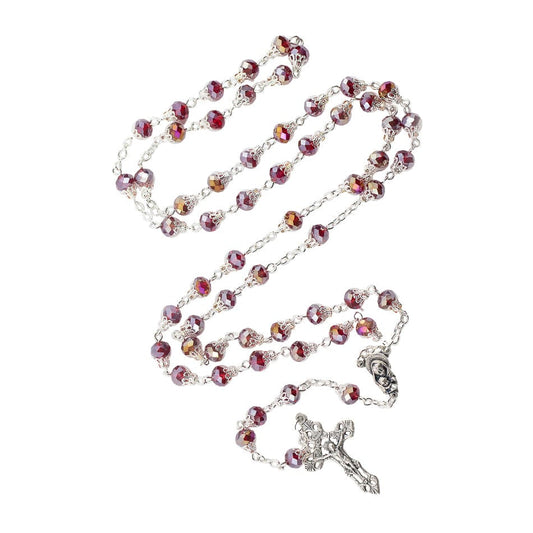 Virgin Mary with Jesus Rosary in Hot Air Balloon Beads