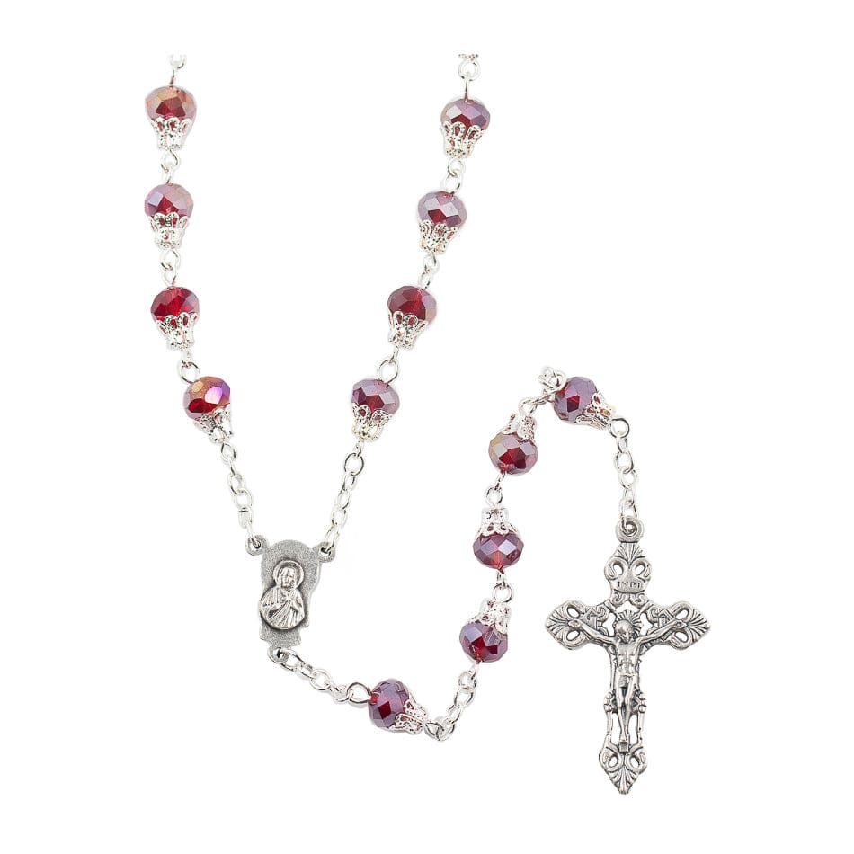 Virgin Mary with Jesus Rosary in Hot Air Balloon Beads