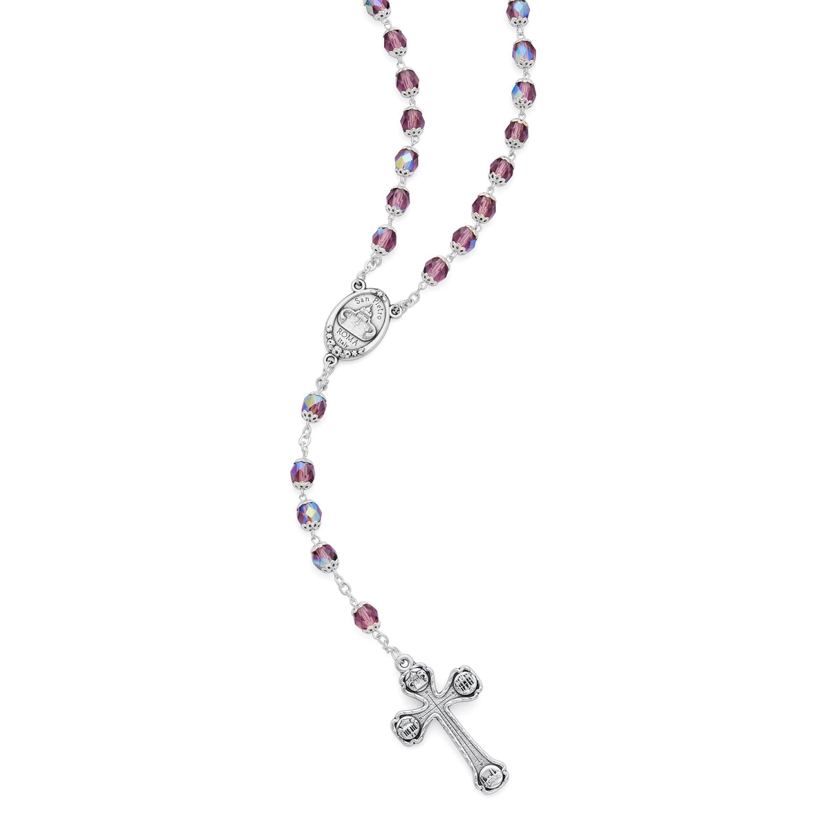Virgin of Good Health Rosary in Crystal