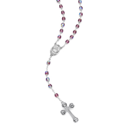 Virgin of Good Health Rosary in Crystal