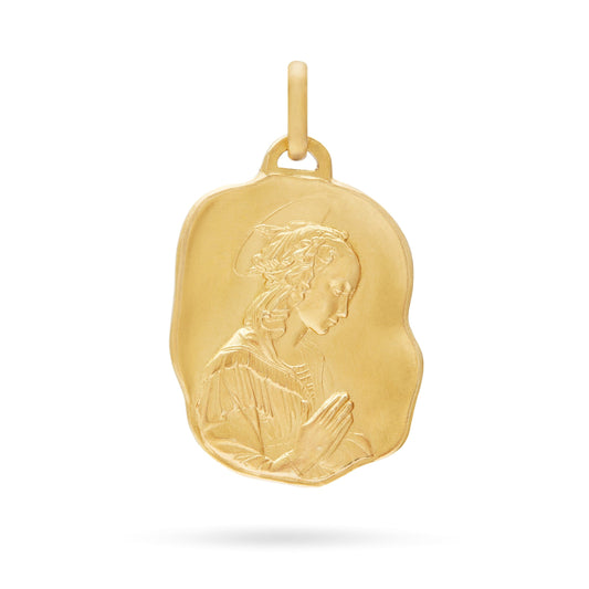 Yellow Gold Irregular Medal of Lippina by Filippo Lippi
