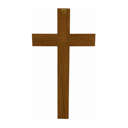 Walnut Wood Cross with Light Inlay
