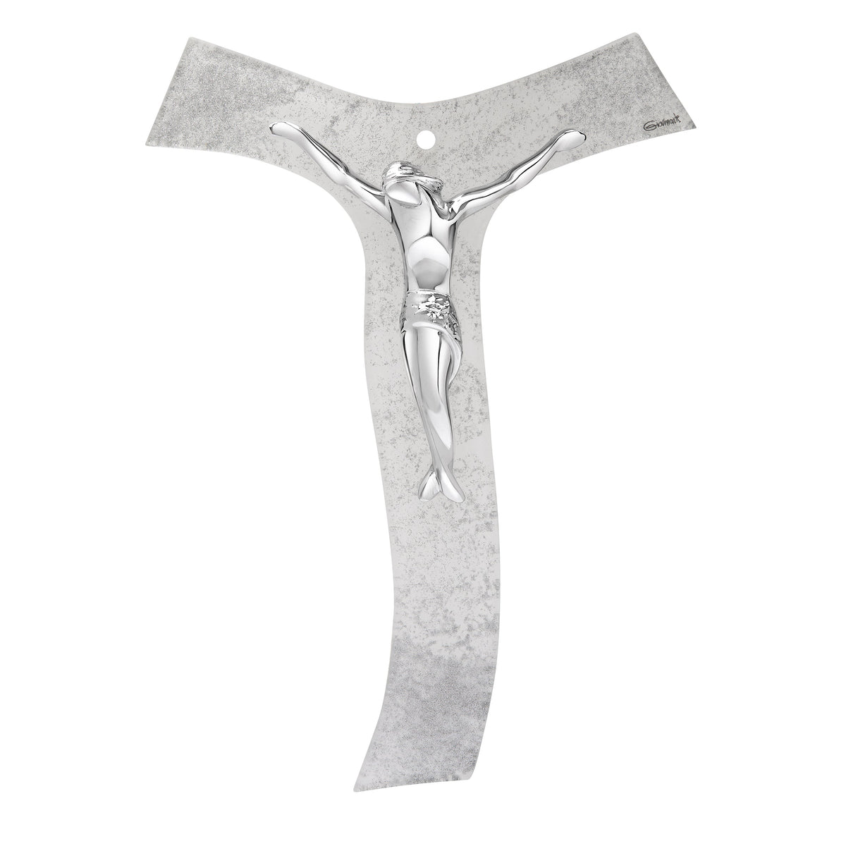 Wavy Murano Glass Tau Cross Modern Style