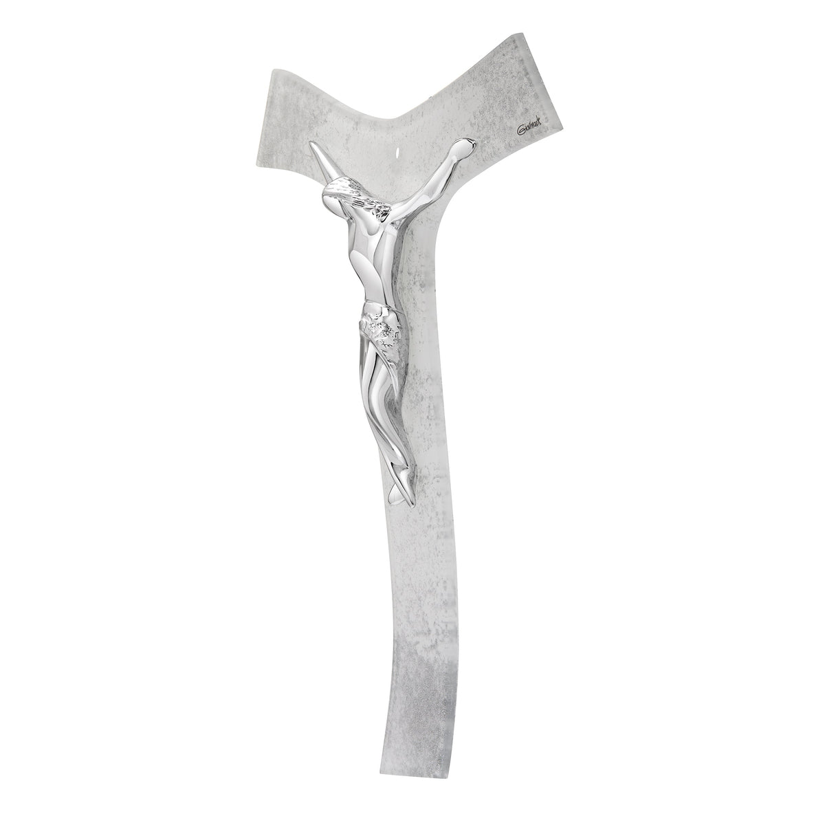 Wavy Murano Glass Tau Cross Modern Style