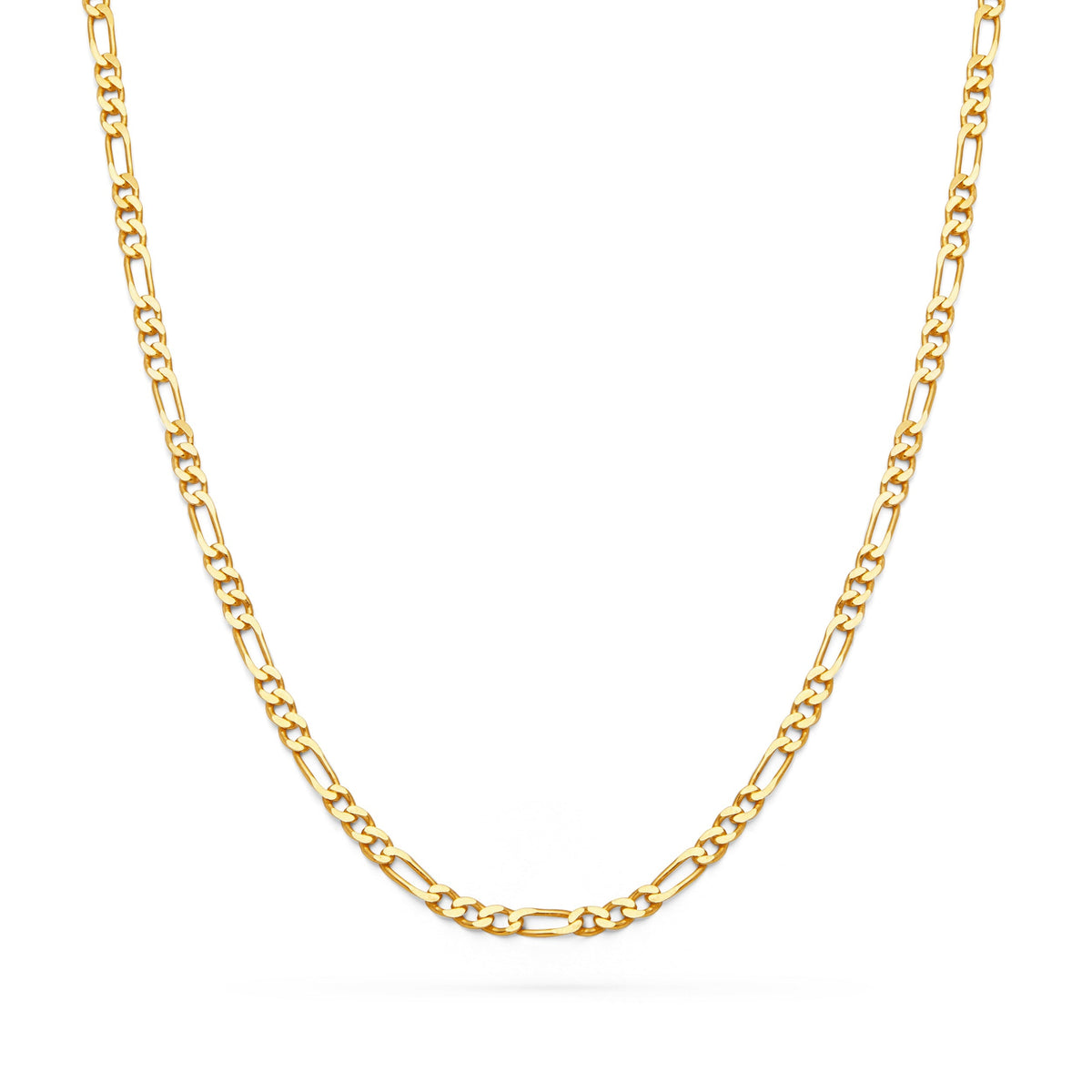 Gold-plated Sterling Silver Figaro Chain Necklace