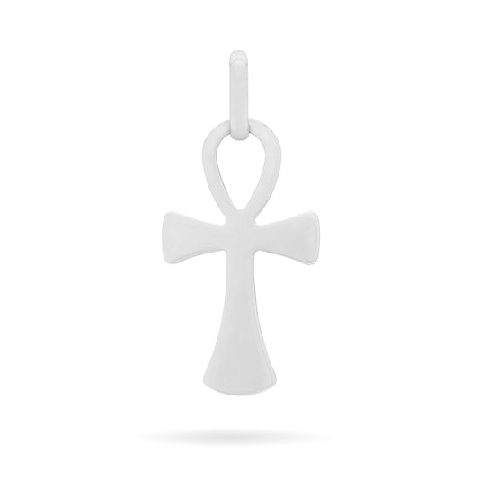 White Gold Ankh Symbol Pendant