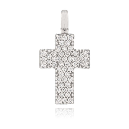White Gold Cross with Diamonds