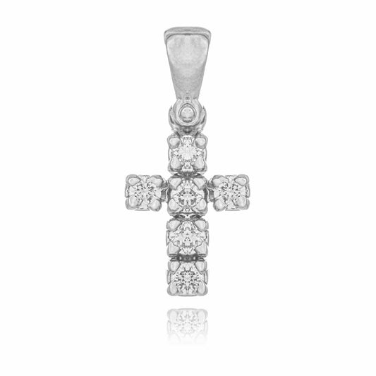 White Gold Cross with Diamonds